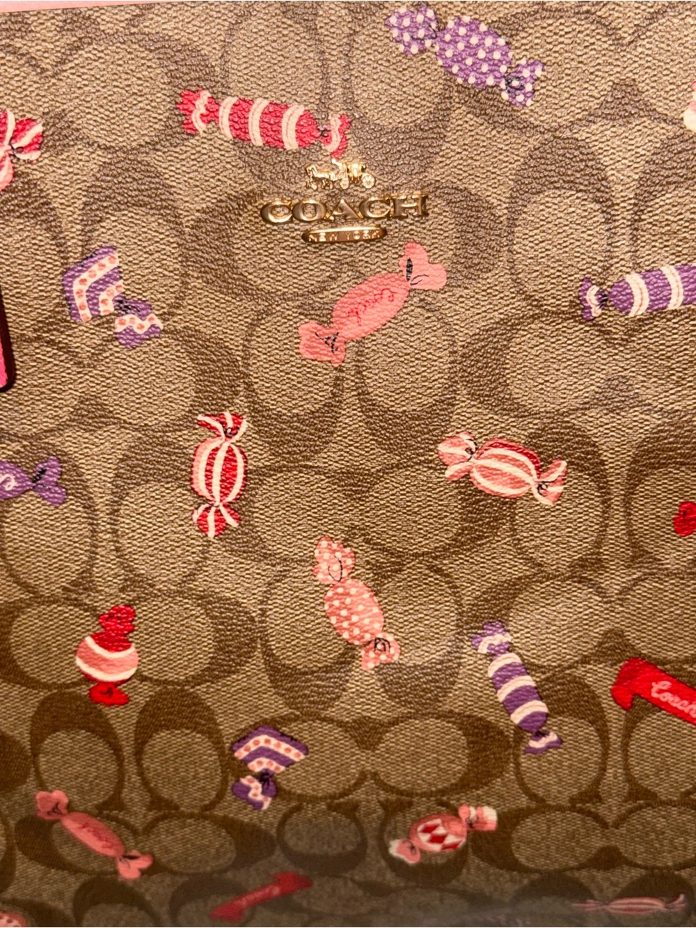 Coach City Tote in Signature Canvas with Candy Print (Style No. C2534). - Picture 3 of 13